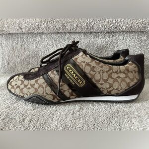 Coach Kathleen Signature Sneakers women size 8.5 tan brown